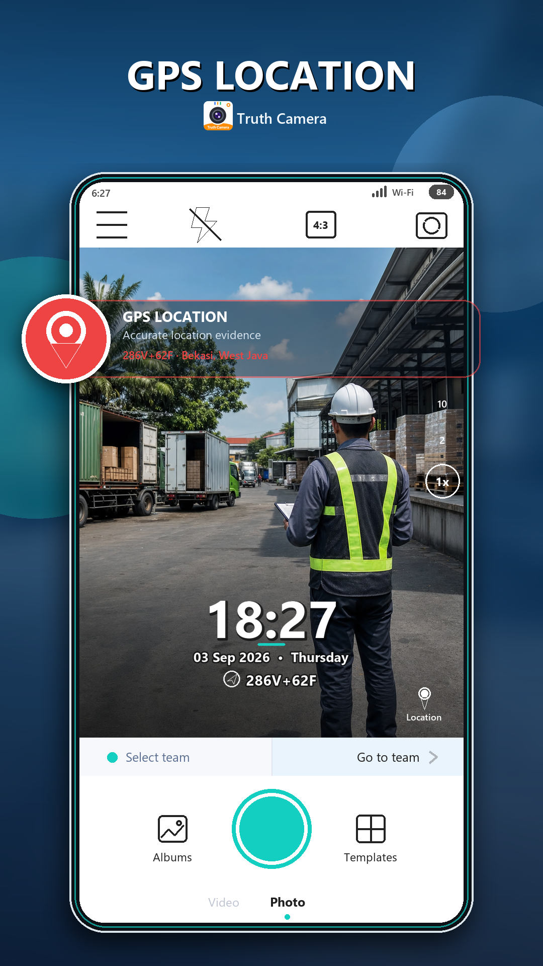 Kamera lokasi GPS untuk logistik dan inspeksi lapangan